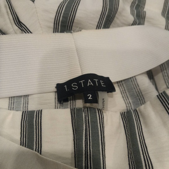 NWT 1State Sage Striped Tie Elastic Shorts - Picture 6 of 6